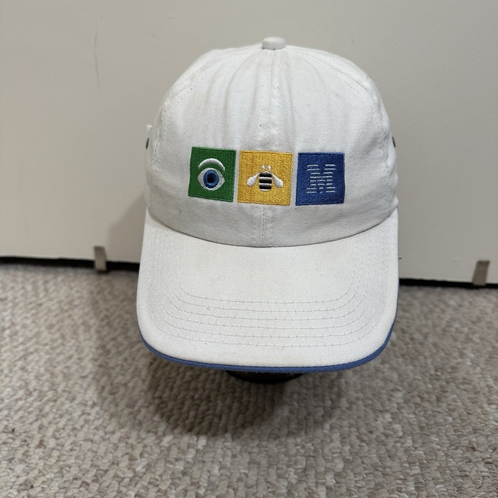Vintage IBM K Products Hat Eye Bee M Baseball Cap Computer Tech Dad Preppy